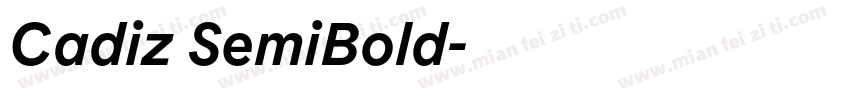 Cadiz SemiBold字体转换
